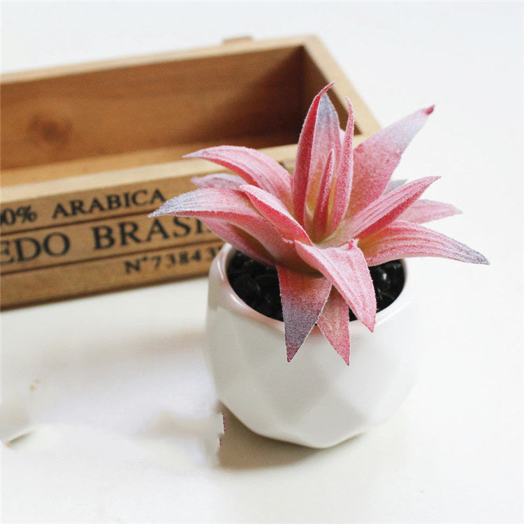 Artificial Succulent Bonsai Creative Ornaments for Home Table Garden Decoration Artificial Plants with Pot