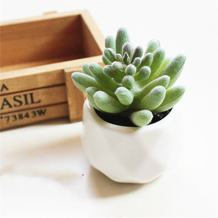 Artificial Succulent Bonsai Creative Ornaments for Home Table Garden Decoration Artificial Plants with Pot