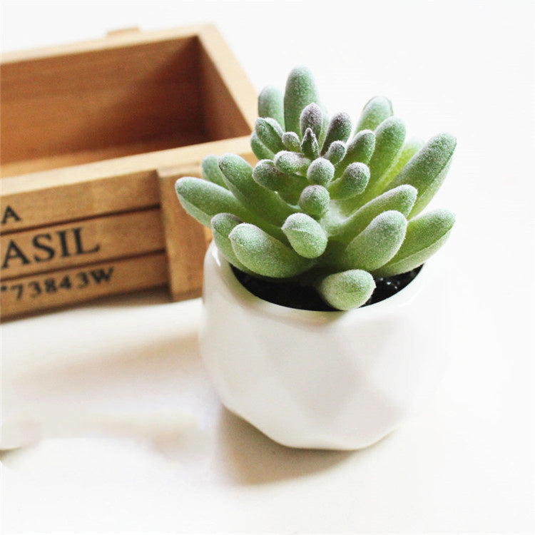 Artificial Succulent Bonsai Creative Ornaments for Home Table Garden Decoration Artificial Plants with Pot